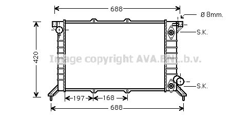 AVA QUALITY COOLING Радиатор, охлаждение двигателя AU2151